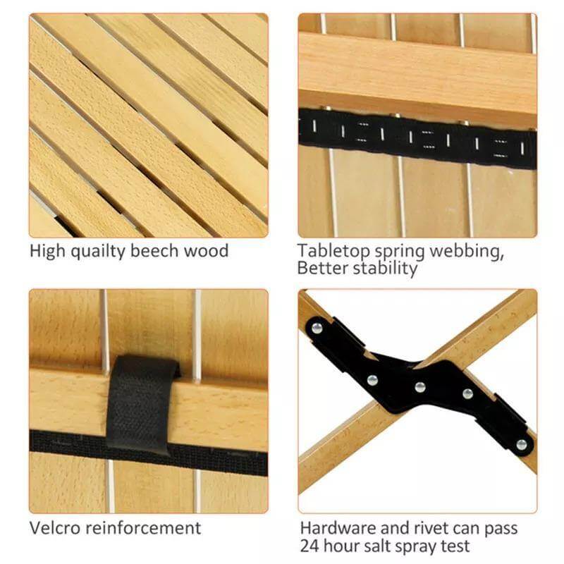 Outdoor Folding Durable Wood Table - Image 7