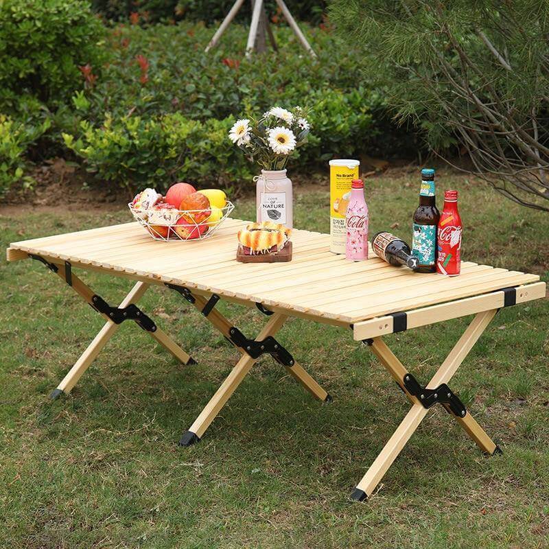 Outdoor Folding Durable Wood Table - Image 9