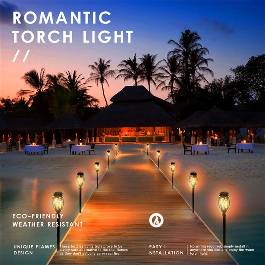 Outdoor LED Solar Artificial Flame Lamp - Image 6