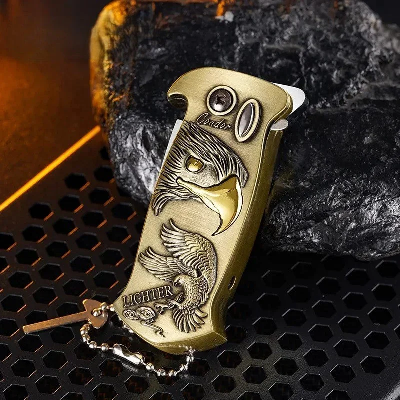 Outdoor Portable Metal Folding Knife Lighter - Image 10