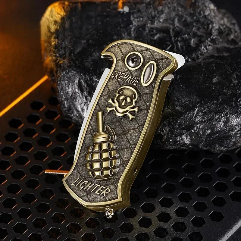 Outdoor Portable Metal Folding Knife Lighter - Image 11