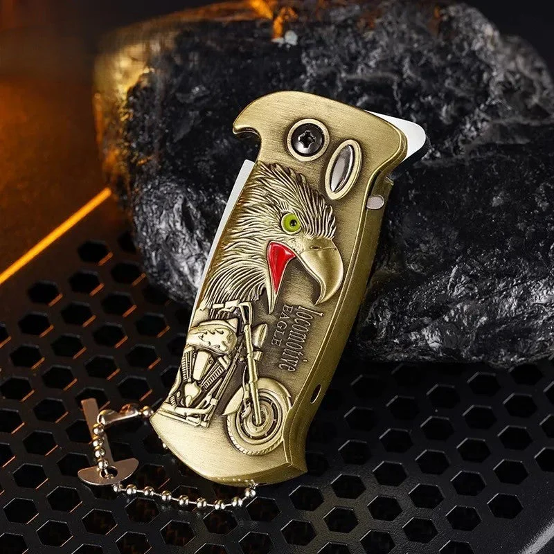 Outdoor Portable Metal Folding Knife Lighter - Image 12