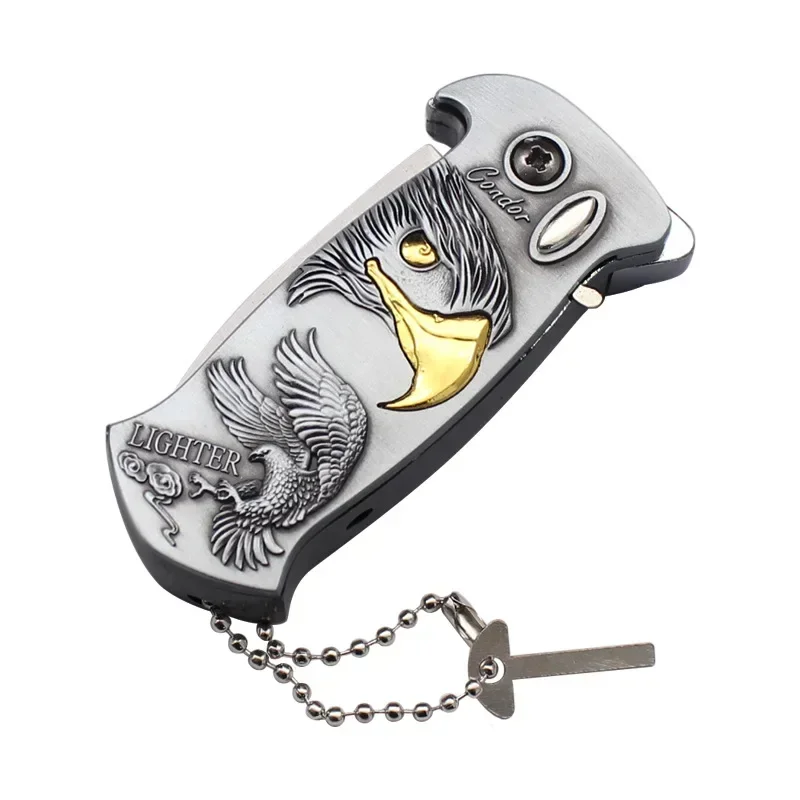 Outdoor Portable Metal Folding Knife Lighter - Image 6