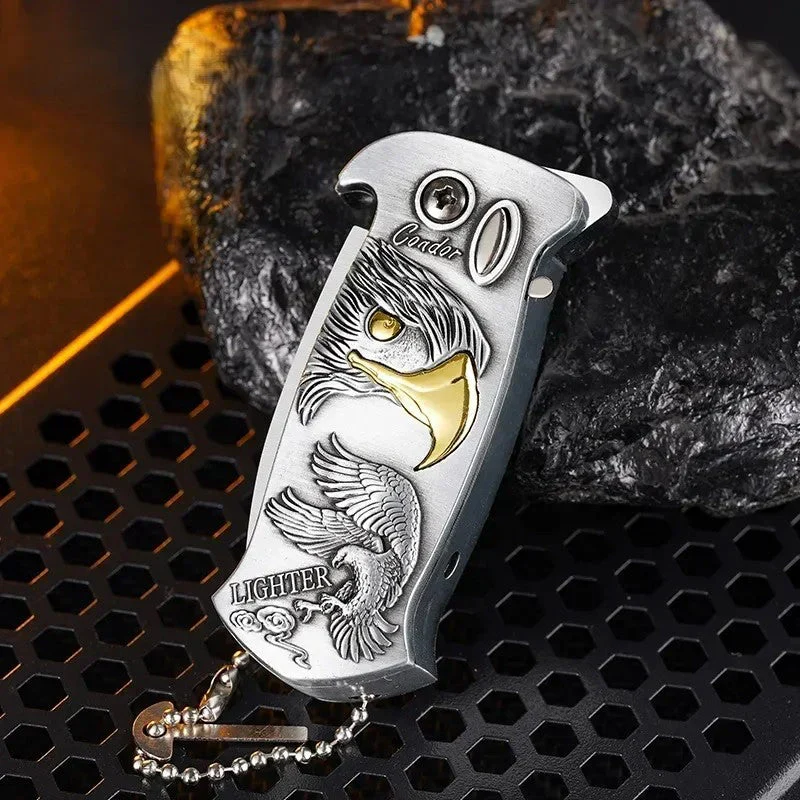 Outdoor Portable Metal Folding Knife Lighter - Image 7