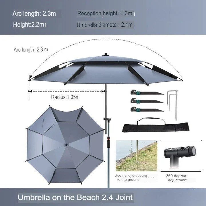 Outdoor Shade Double-Layer Fishing Umbrella - Image 5