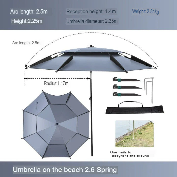 Outdoor Shade Double-Layer Fishing Umbrella - Image 6