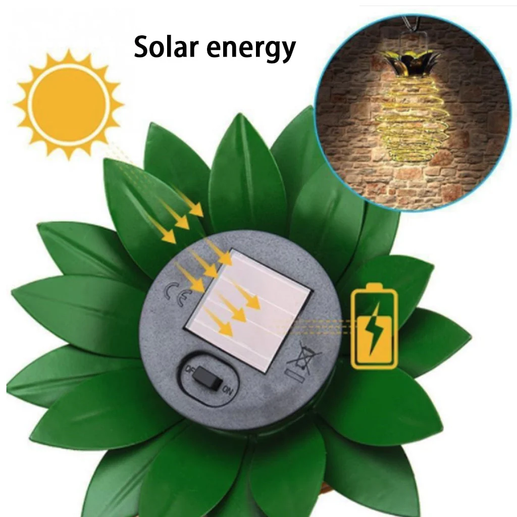 Outdoor Solar Garden Pineapple Automatic Lights - Image 4