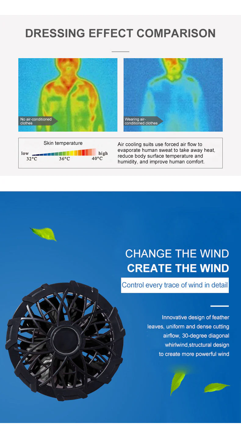 Outdoor Summer Cooling Fan Jacket - Image 3
