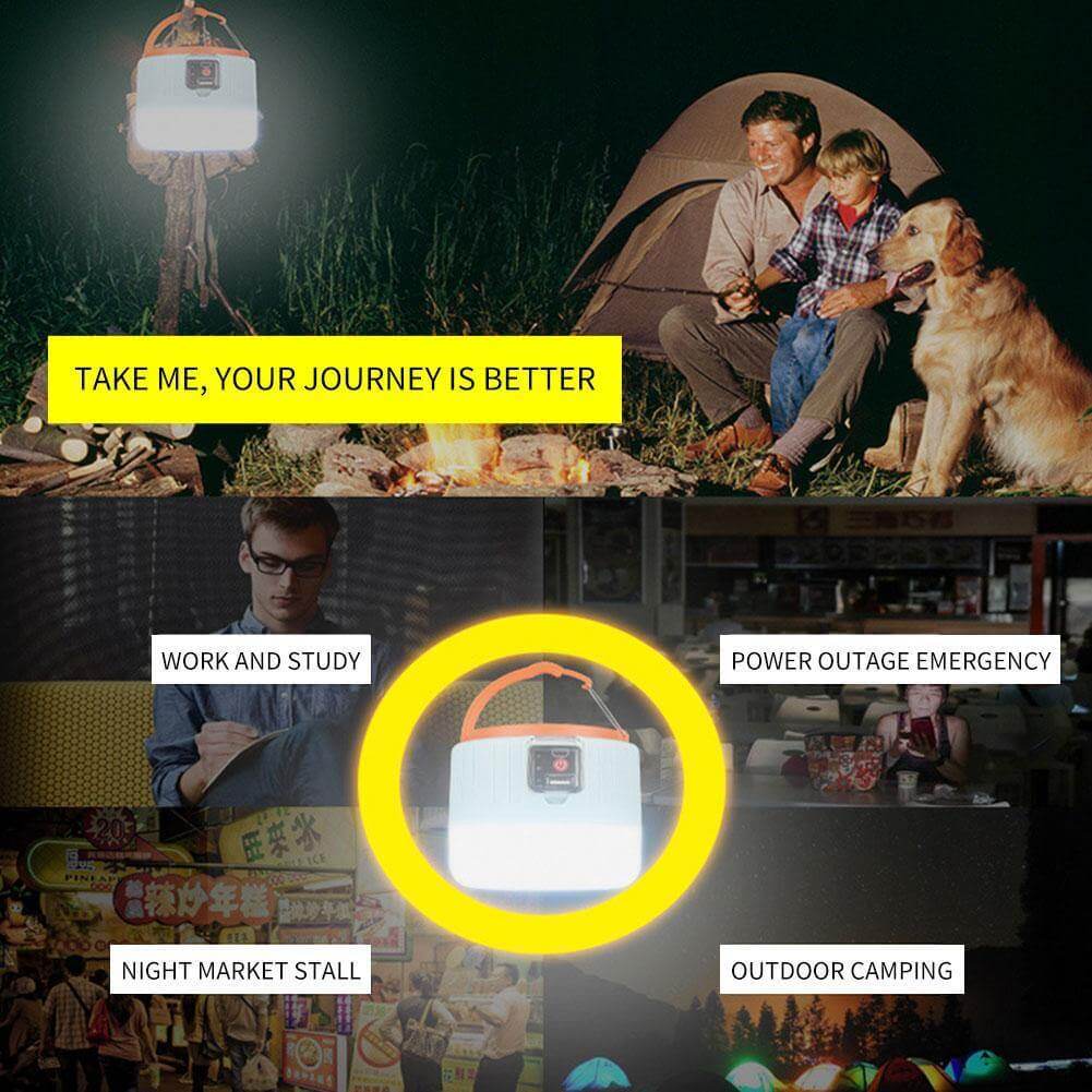 Outdoor Waterproof Solar Rechargeable Camping LED Lamp - Image 3