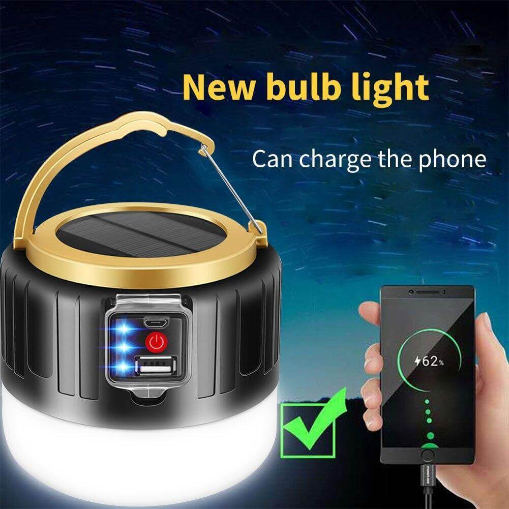 Outdoor Waterproof Solar Rechargeable Camping LED Lamp - Image 4