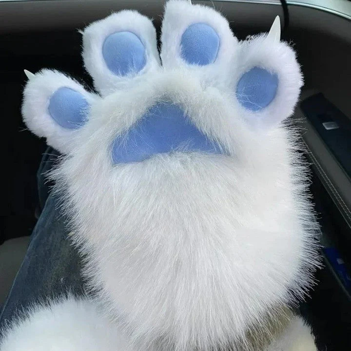 Padded Furry Paw Winter Hand Gloves - Image 5