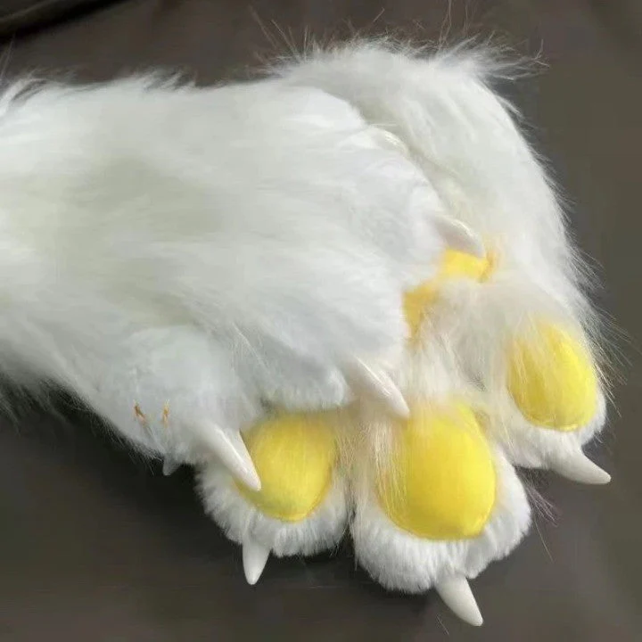 Padded Furry Paw Winter Hand Gloves - Image 8