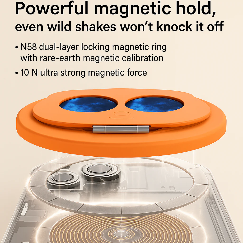 Panda Eyes Magnetic Adjustable Phone Ring Stand - Image 2