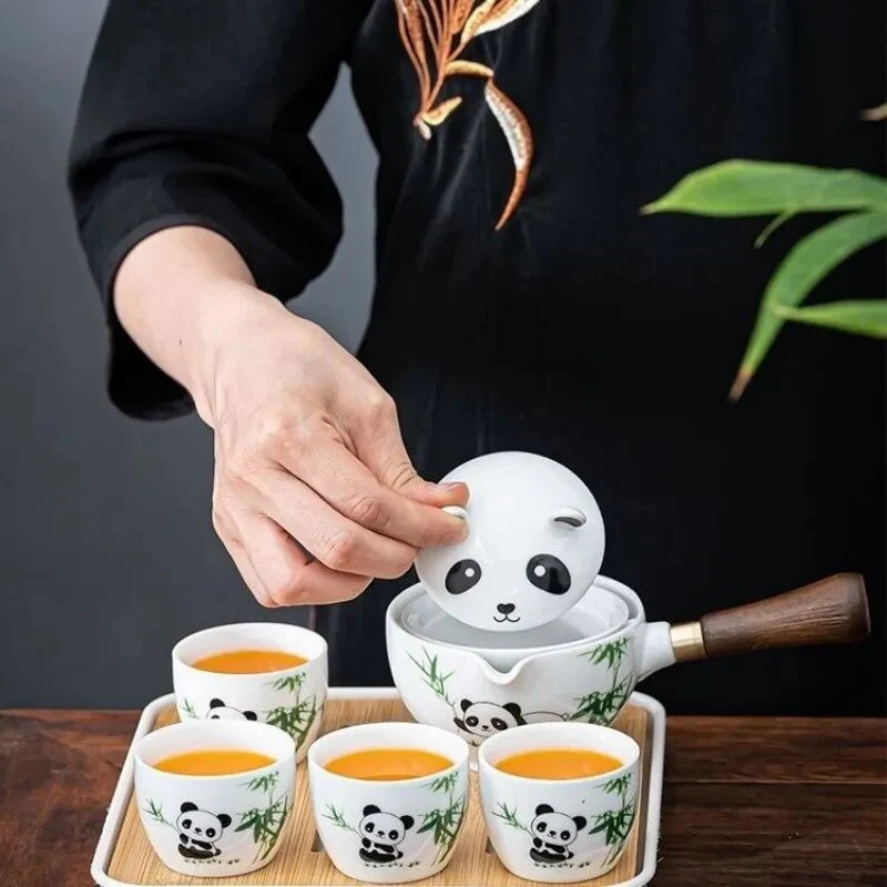 Panda Spin Rotating Tea Set - Image 2