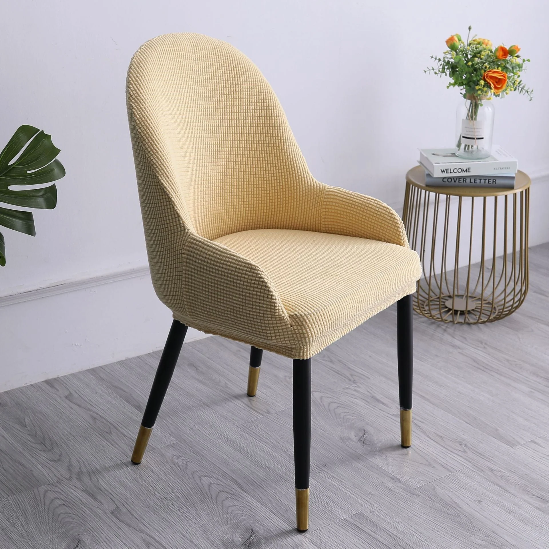 Perfect Fit High Elasticity Curved Chair Cover - Image 9