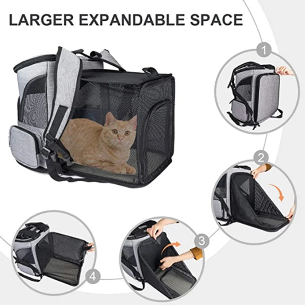 Pet Travel Breathable Expandable Backpack - Image 3