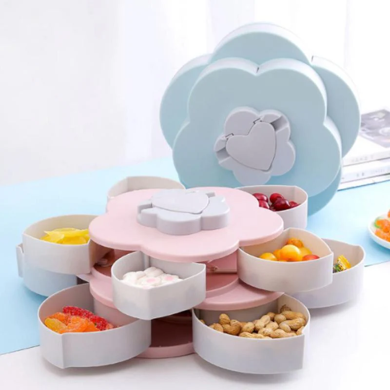 Petal-Shape Rotating Snack Box - Image 2