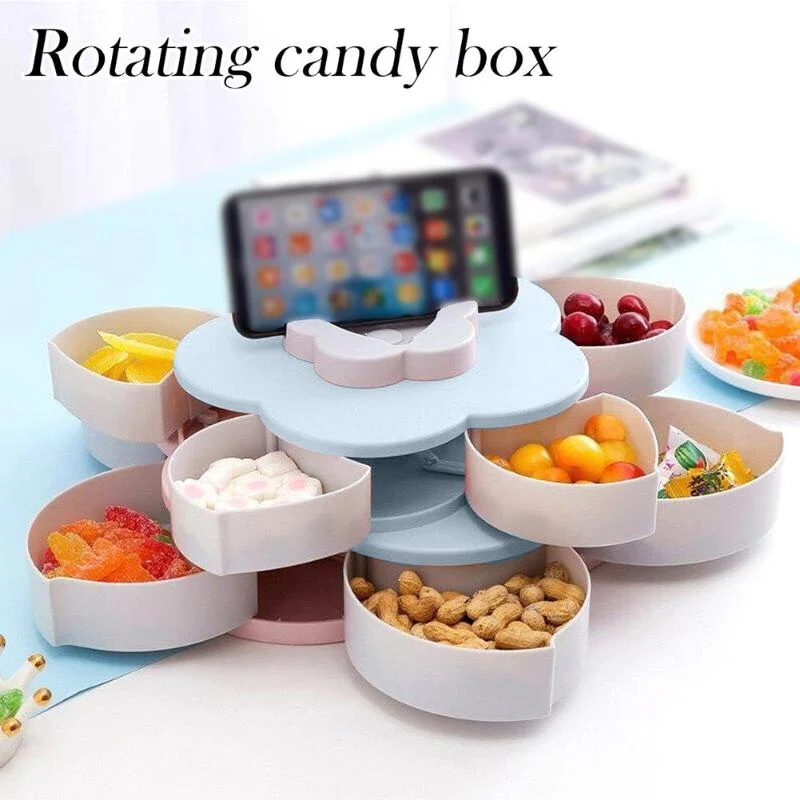 Petal-Shape Rotating Snack Box - Image 8