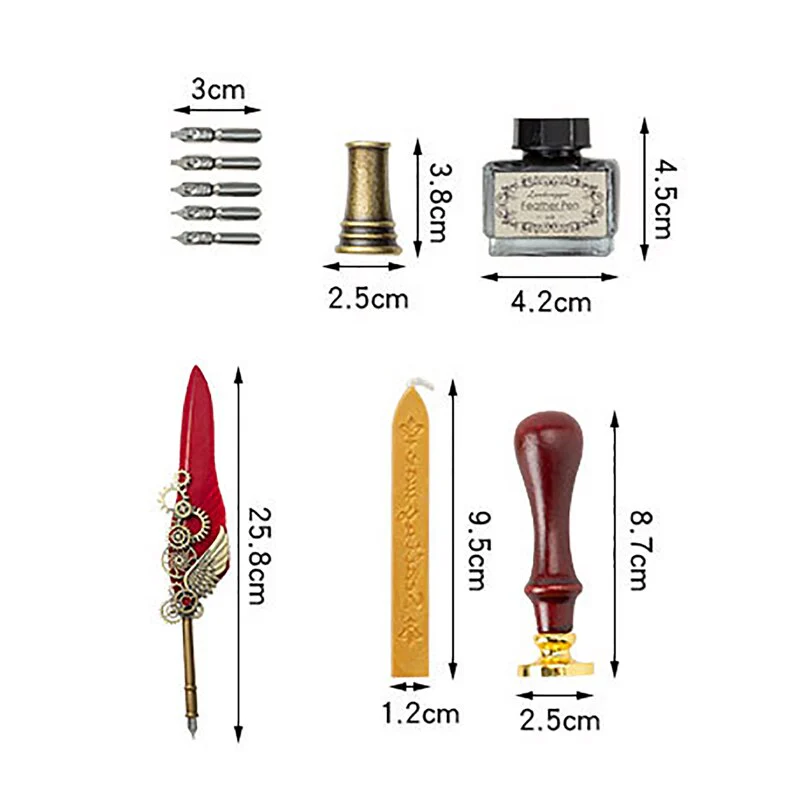 Phoenix Feather Mechanic Calligraphy Pen Set - Image 10