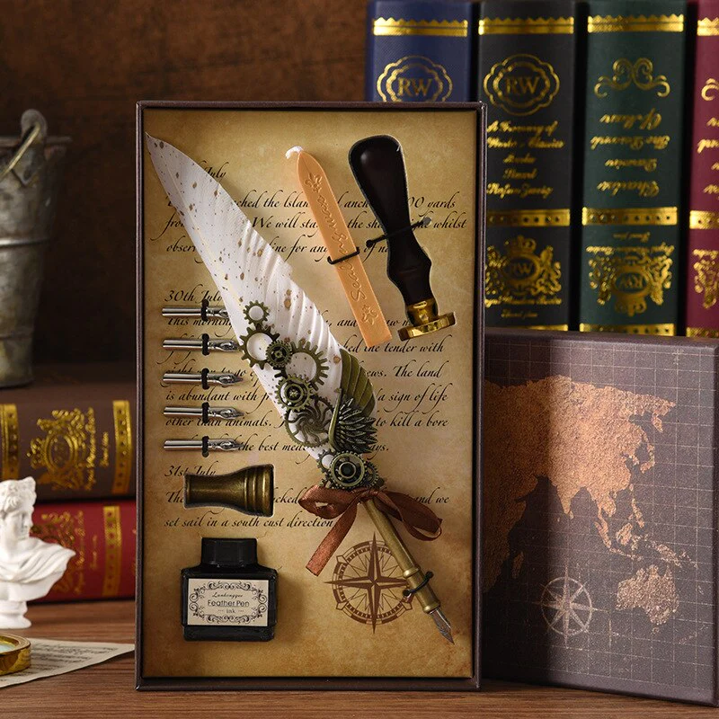 Phoenix Feather Mechanic Calligraphy Pen Set - Image 11