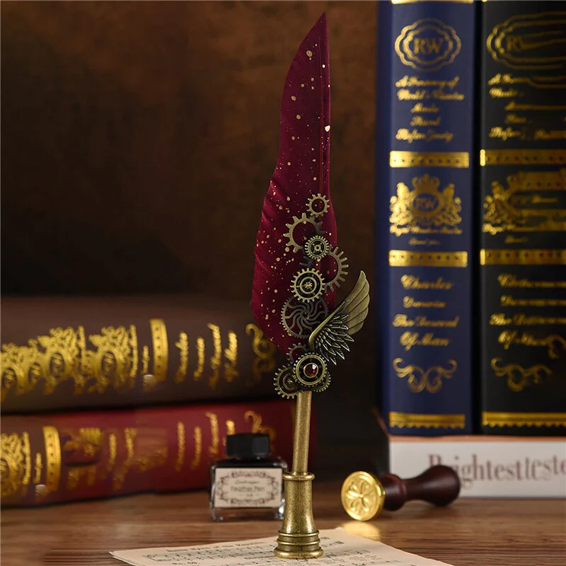 Phoenix Feather Mechanic Calligraphy Pen Set - Image 13