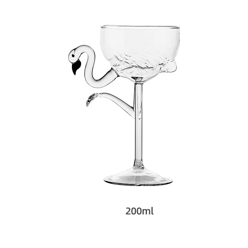 Pink Flamingo Cocktail Clear Party Glasses - Image 7