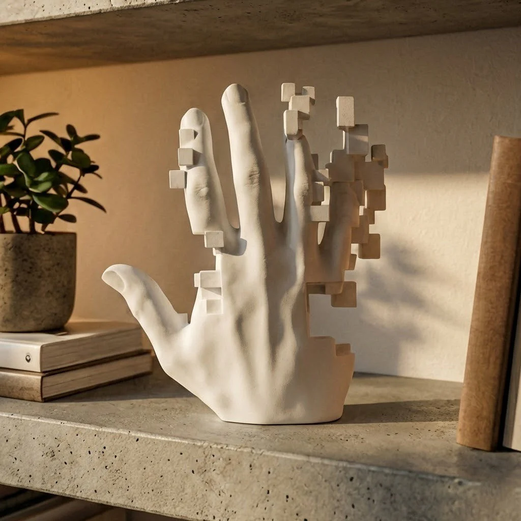 Pixel Palm Mosaic Sci-Fi Desk Decor - Image 2