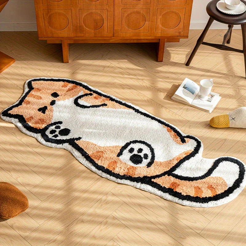 Playful Cat Area Irregular Rug - Image 6