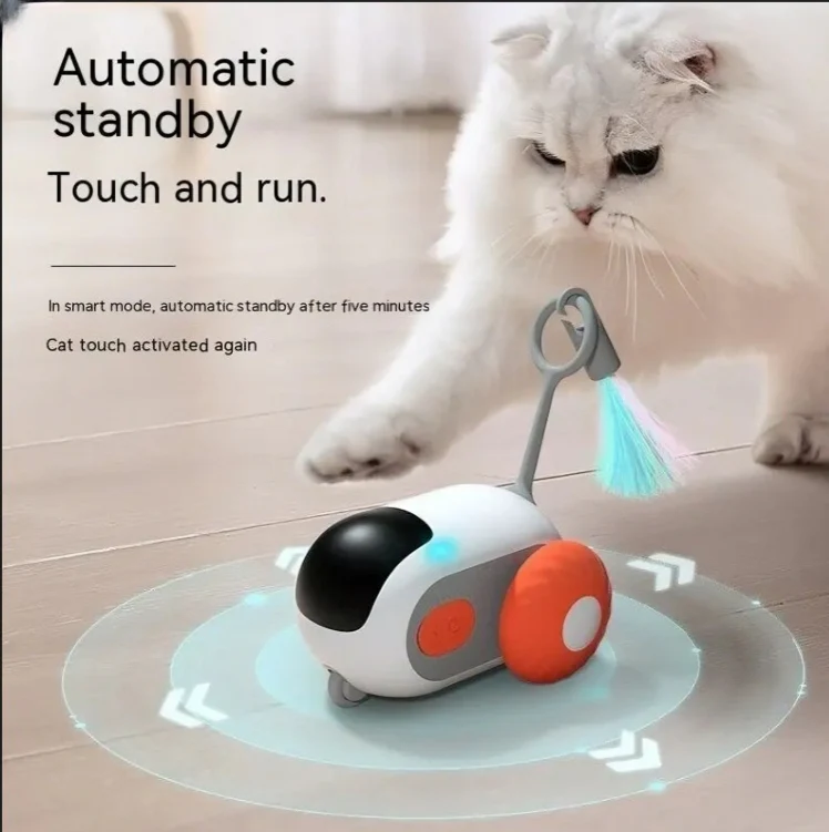 Playful Interactive Cat Chase Toy Car - Image 2