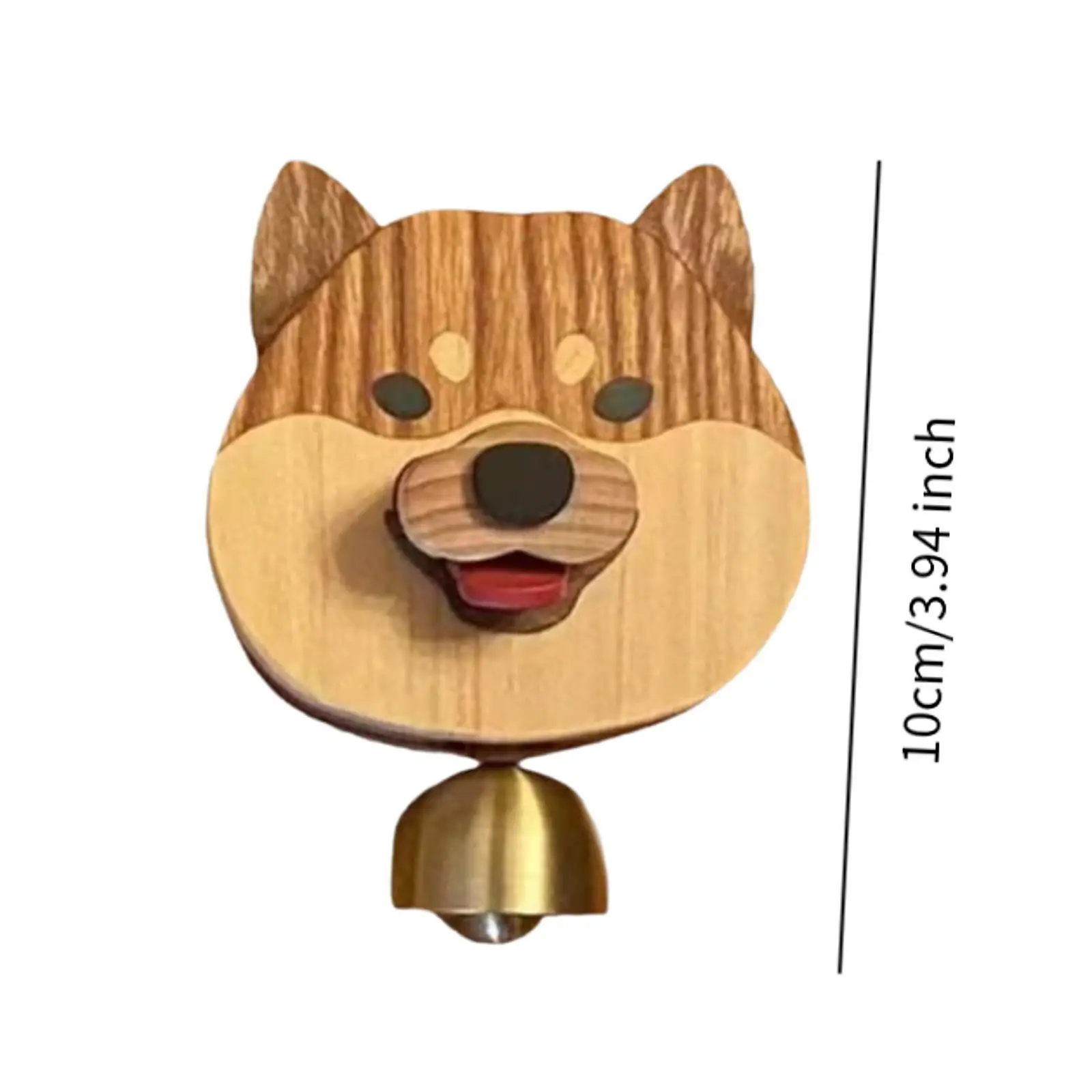 Playful Shiba Dog Face Wooden Doorbell - Image 8