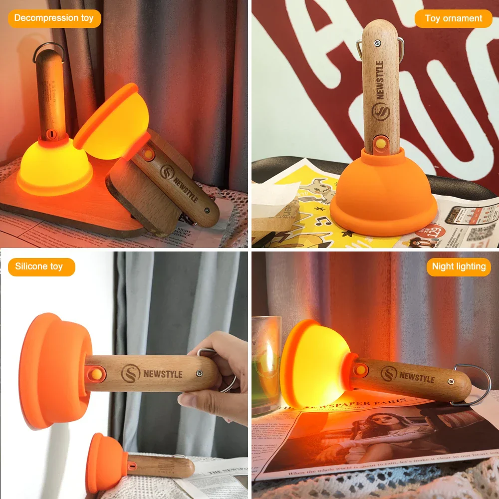 Plunger Style Stress Relief LED Night Lamp - Image 4