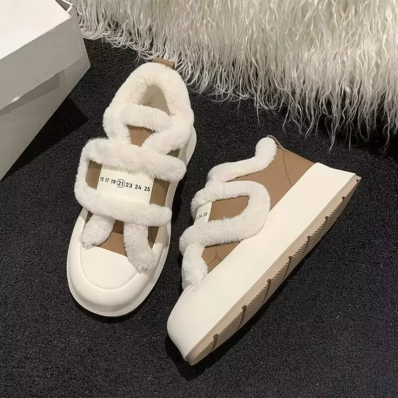 Plush-Lined Elevated Chunky Platform Shoes - Image 11