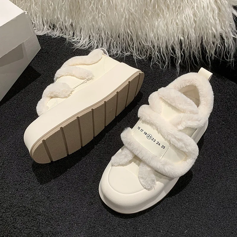 Plush-Lined Elevated Chunky Platform Shoes - Image 12