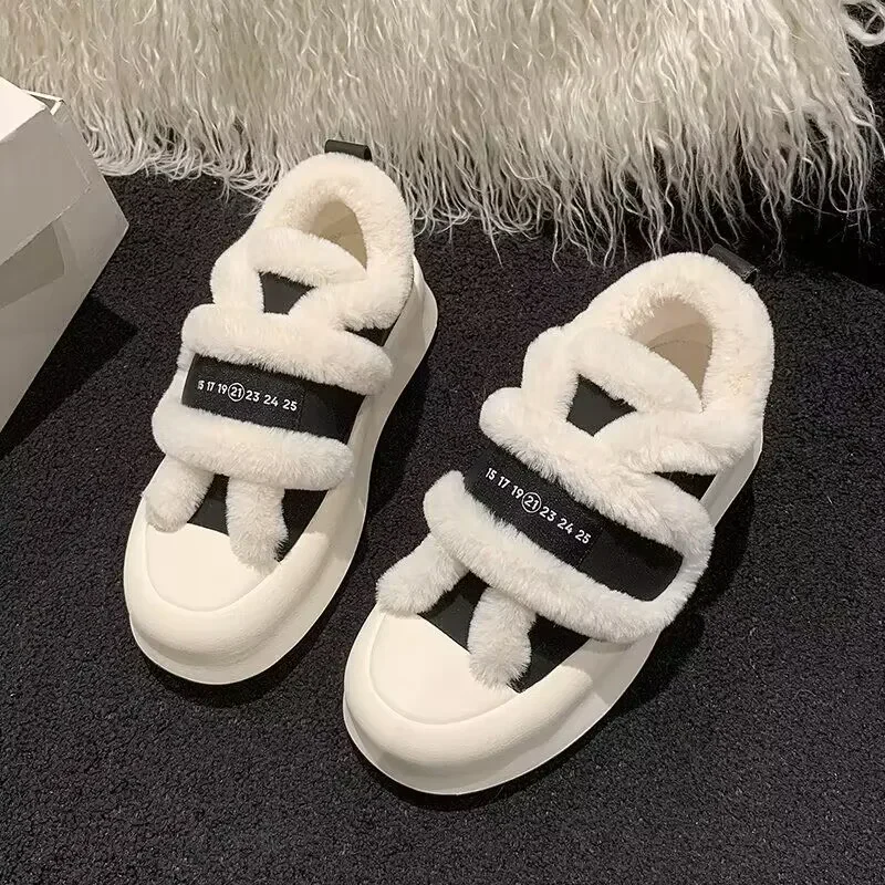 Plush-Lined Elevated Chunky Platform Shoes - Image 13