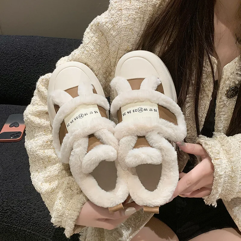 Plush-Lined Elevated Chunky Platform Shoes - Image 4