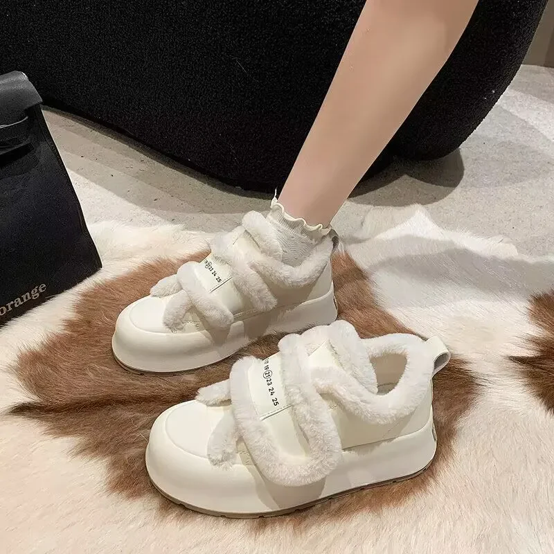 Plush-Lined Elevated Chunky Platform Shoes - Image 6