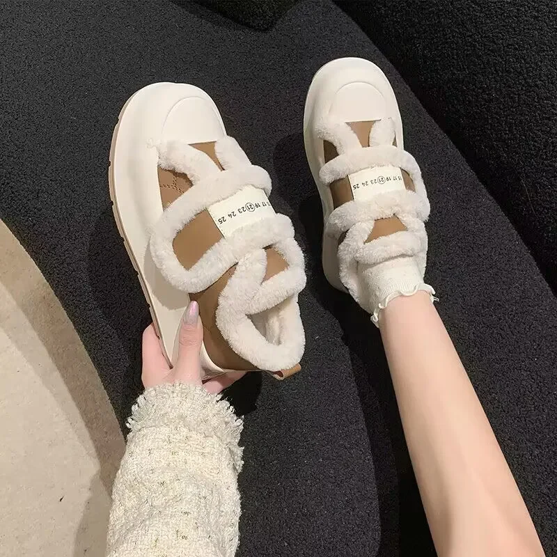 Plush-Lined Elevated Chunky Platform Shoes - Image 7