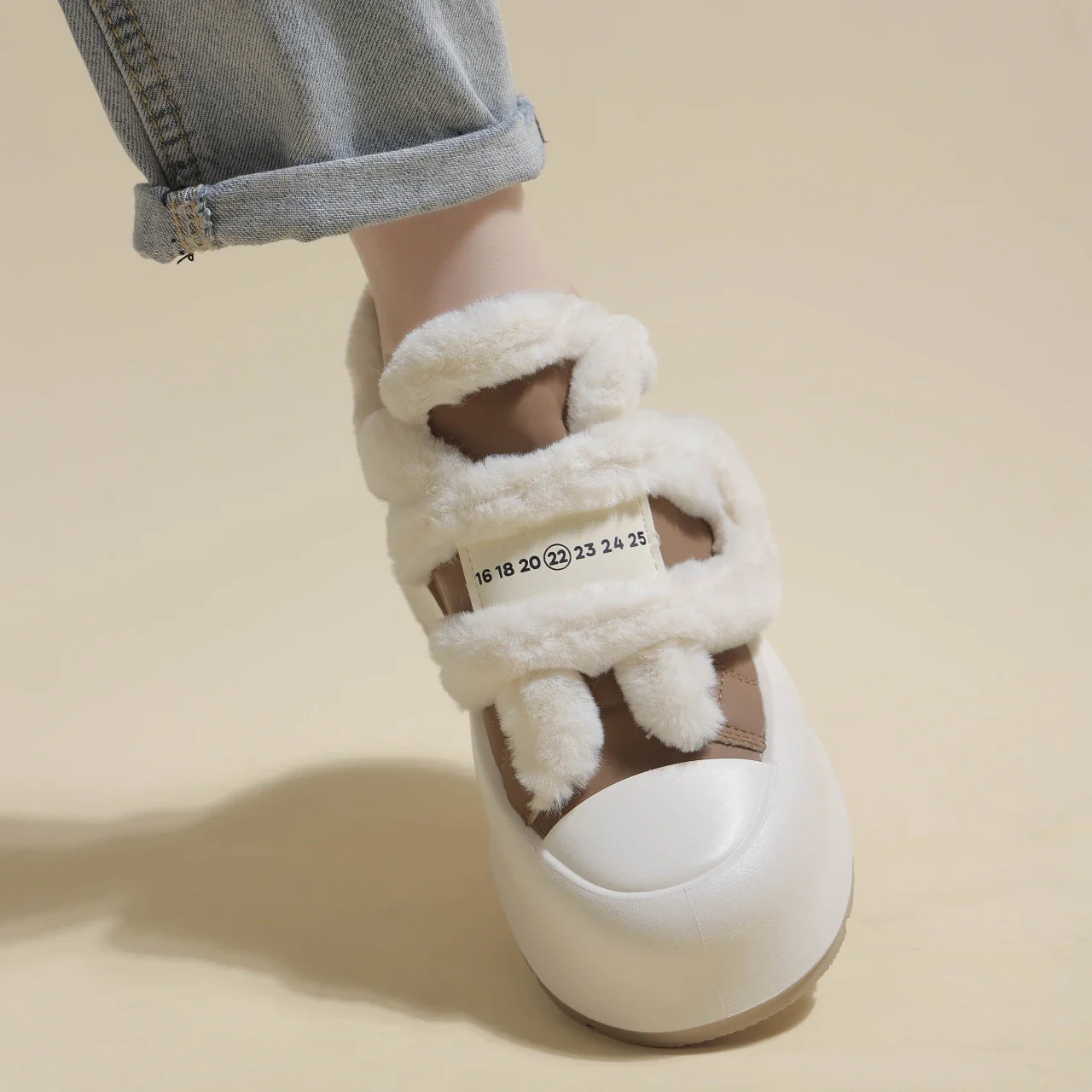 Plush-Lined Elevated Chunky Platform Shoes - Image 9