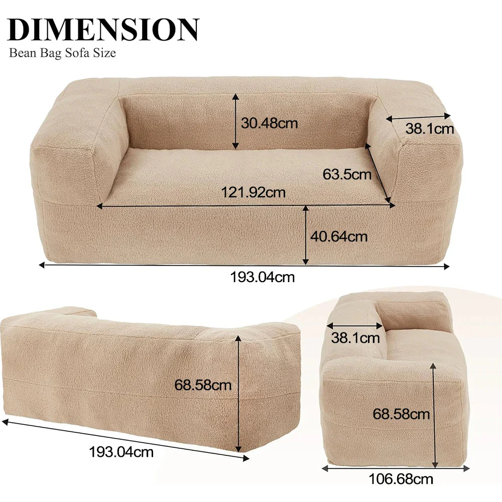 Plush Modern Soft Fabric Oversized Sofa - Image 3
