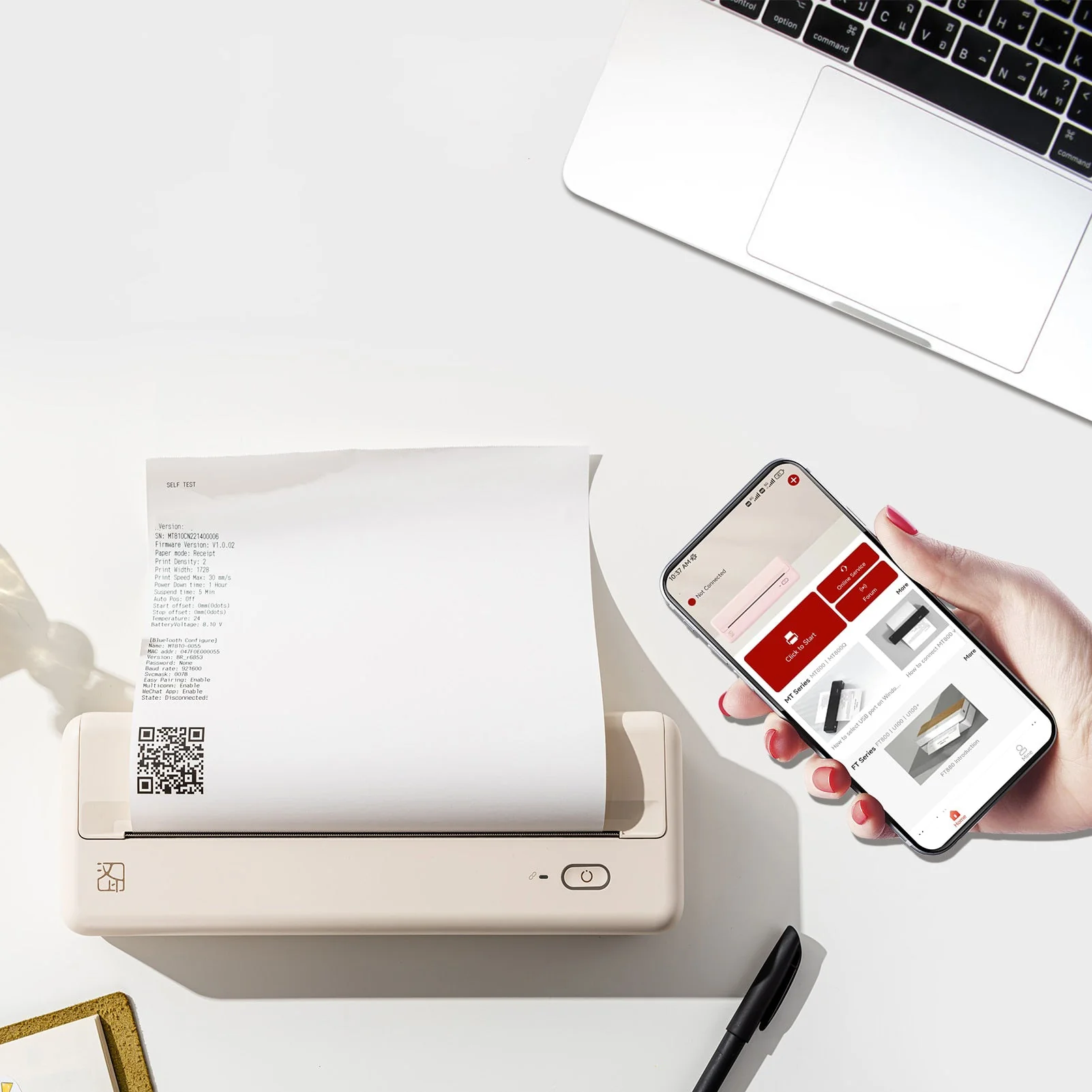 Pocket Print Portable Wireless A4 Printer - Image 2