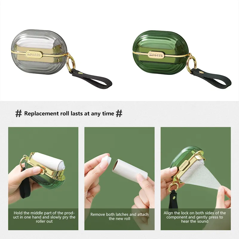 Pocket Size Quick Clean Lint Roller Keychain - Image 6