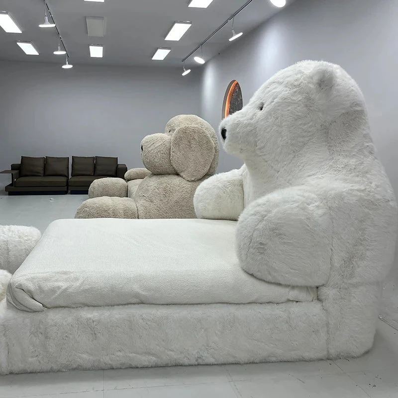 Polar Bear Giant Plush Cozy Bed - Image 3
