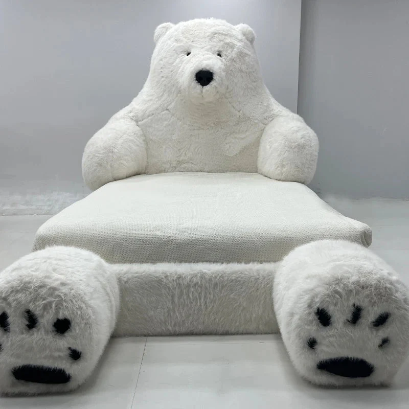 Polar Bear Giant Plush Cozy Bed - Image 4