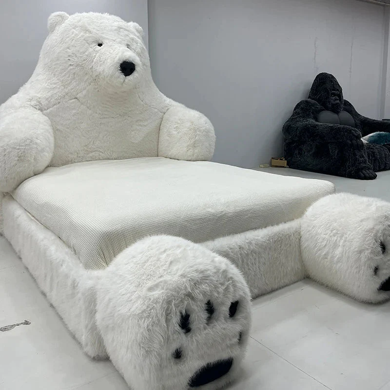 Polar Bear Giant Plush Cozy Bed - Image 6
