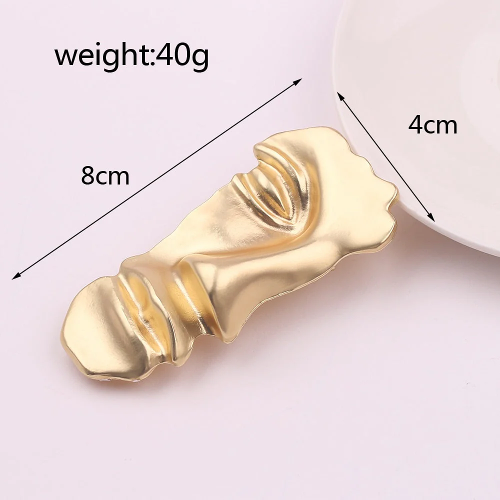 Polished Portrait Artistic Metal Face Pin Brooches - Image 6