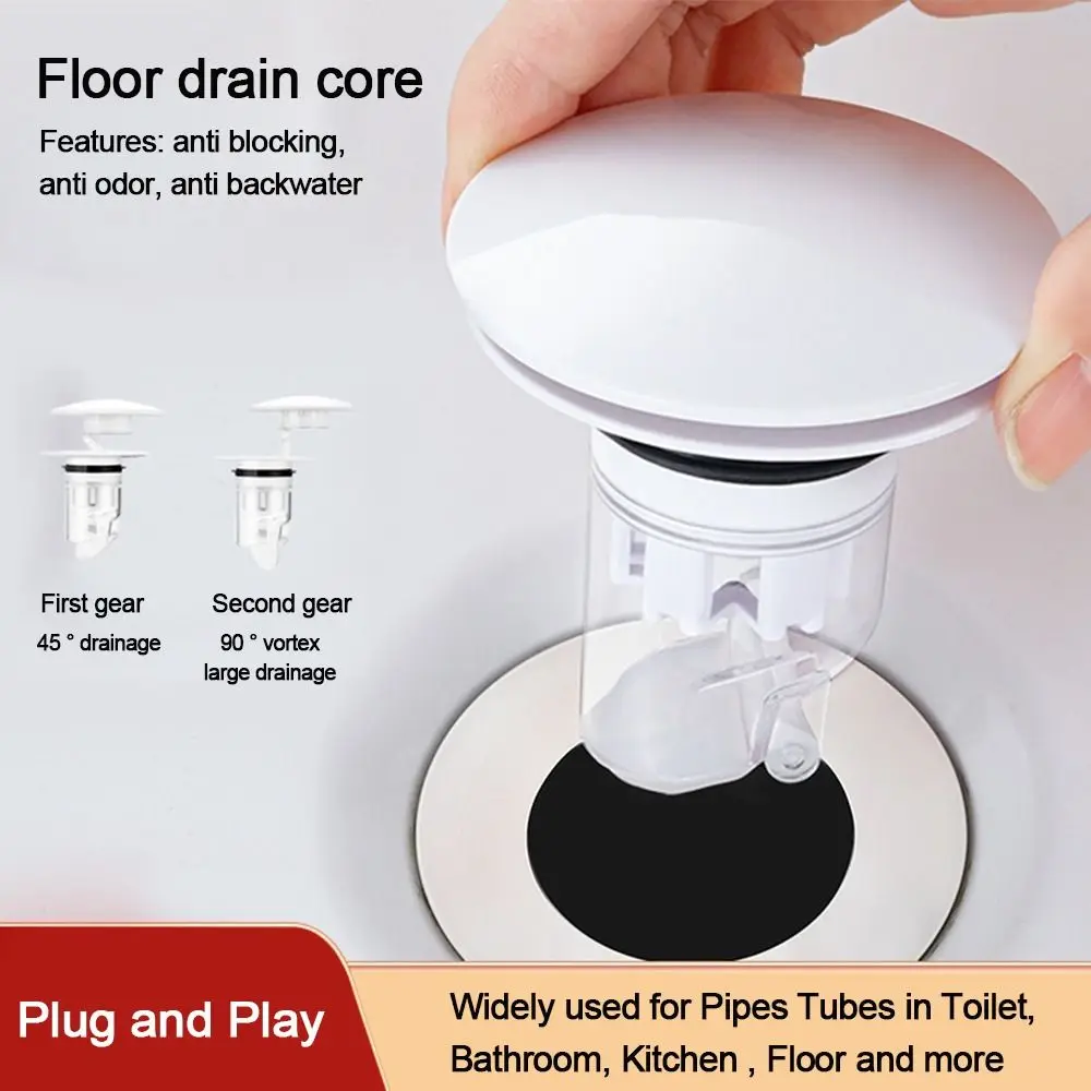 Pop-Up Universal Anti-Odor No Bug Bathroom Sink Strainer - Image 2