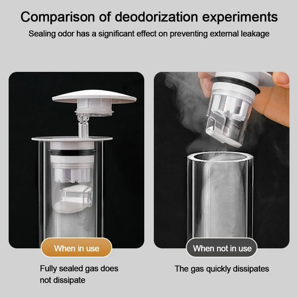 Pop-Up Universal Anti-Odor No Bug Bathroom Sink Strainer - Image 3