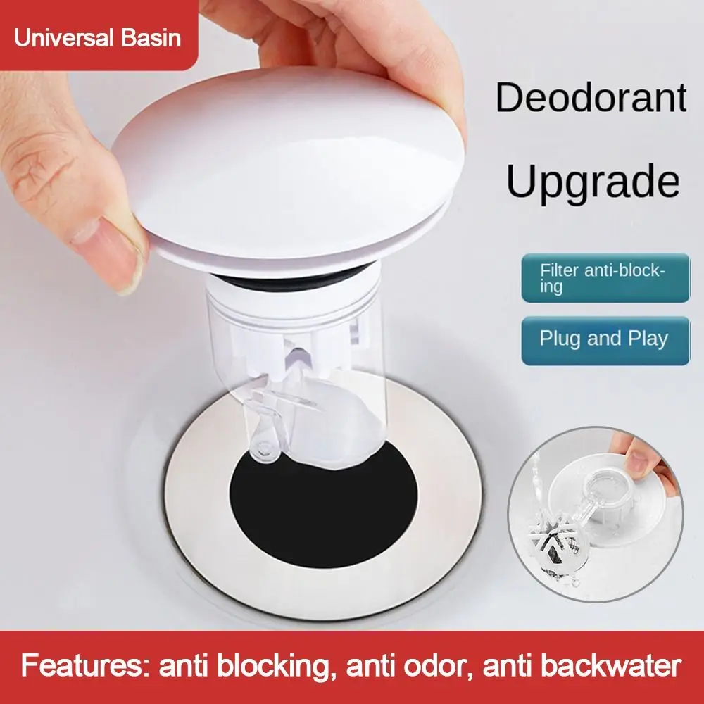 Pop-Up Universal Anti-Odor No Bug Bathroom Sink Strainer - Image 5