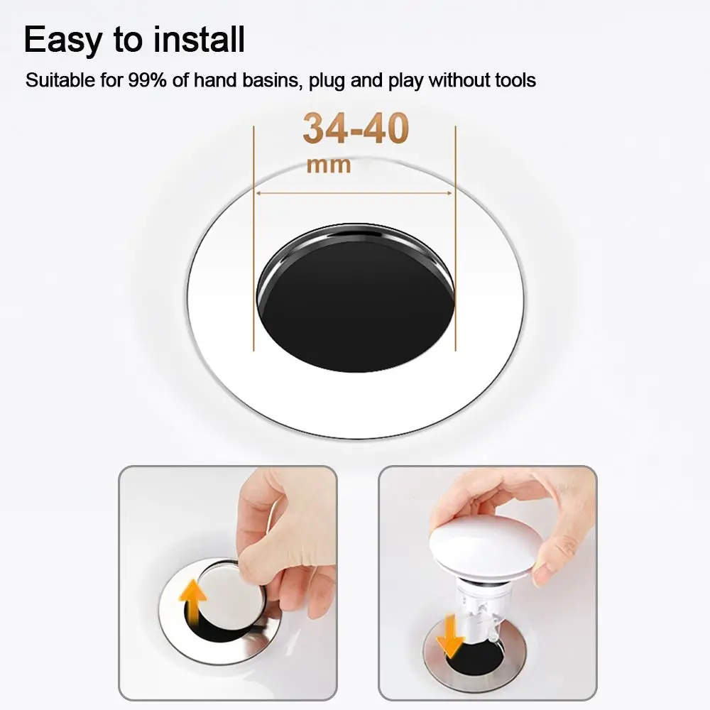 Pop-Up Universal Anti-Odor No Bug Bathroom Sink Strainer - Image 9