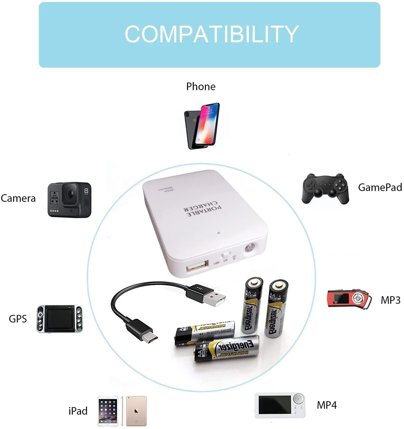 Portable AA Battery Travel Power Bank - Image 8